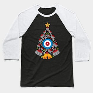 Curling Xmas tree curling players curler Christmas Curling Baseball T-Shirt